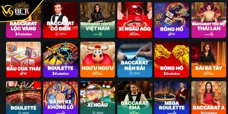 Tổng quát về sảnh chơi live Casino V9BET